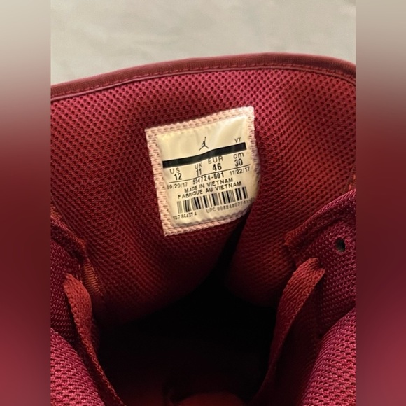 NIKE AIR JORDAN 1 Mid “Reverse Banned” Black Red - Size 12 - New - Picture 2 of 11